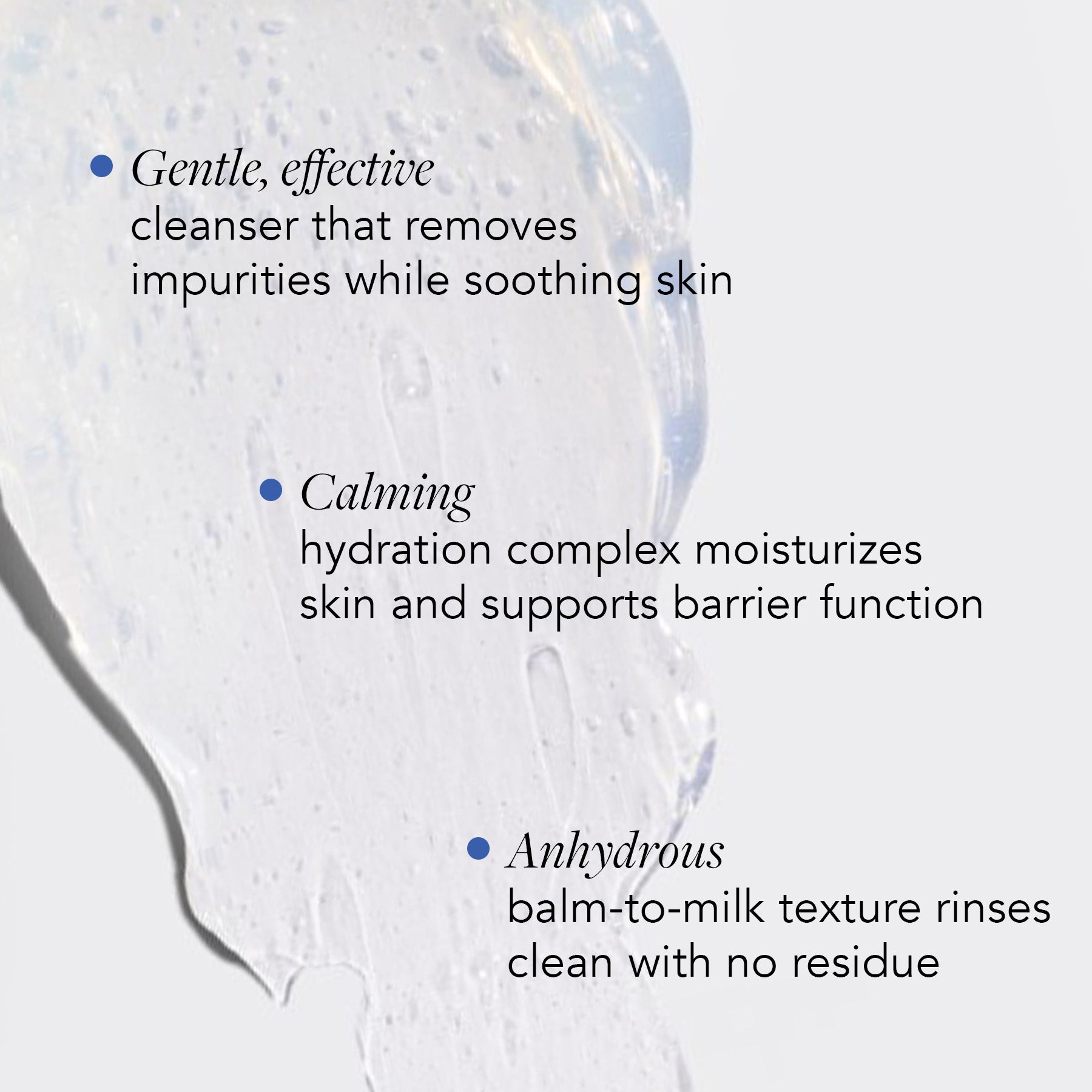 Product packaging with text describing its benefits on a light background