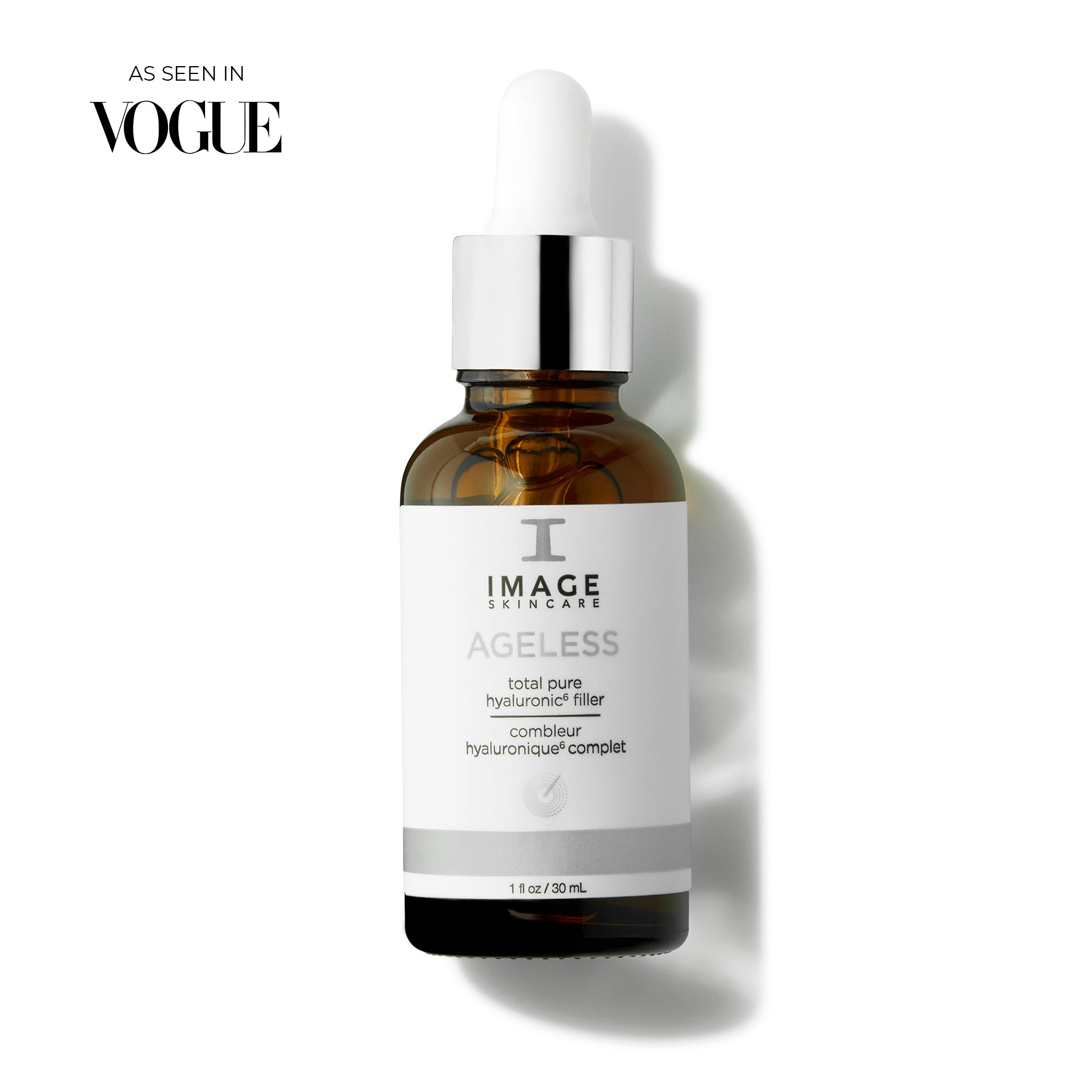 As seen in Vogue, Image Skincare AGELESS total pure hyaluronic acid serum.