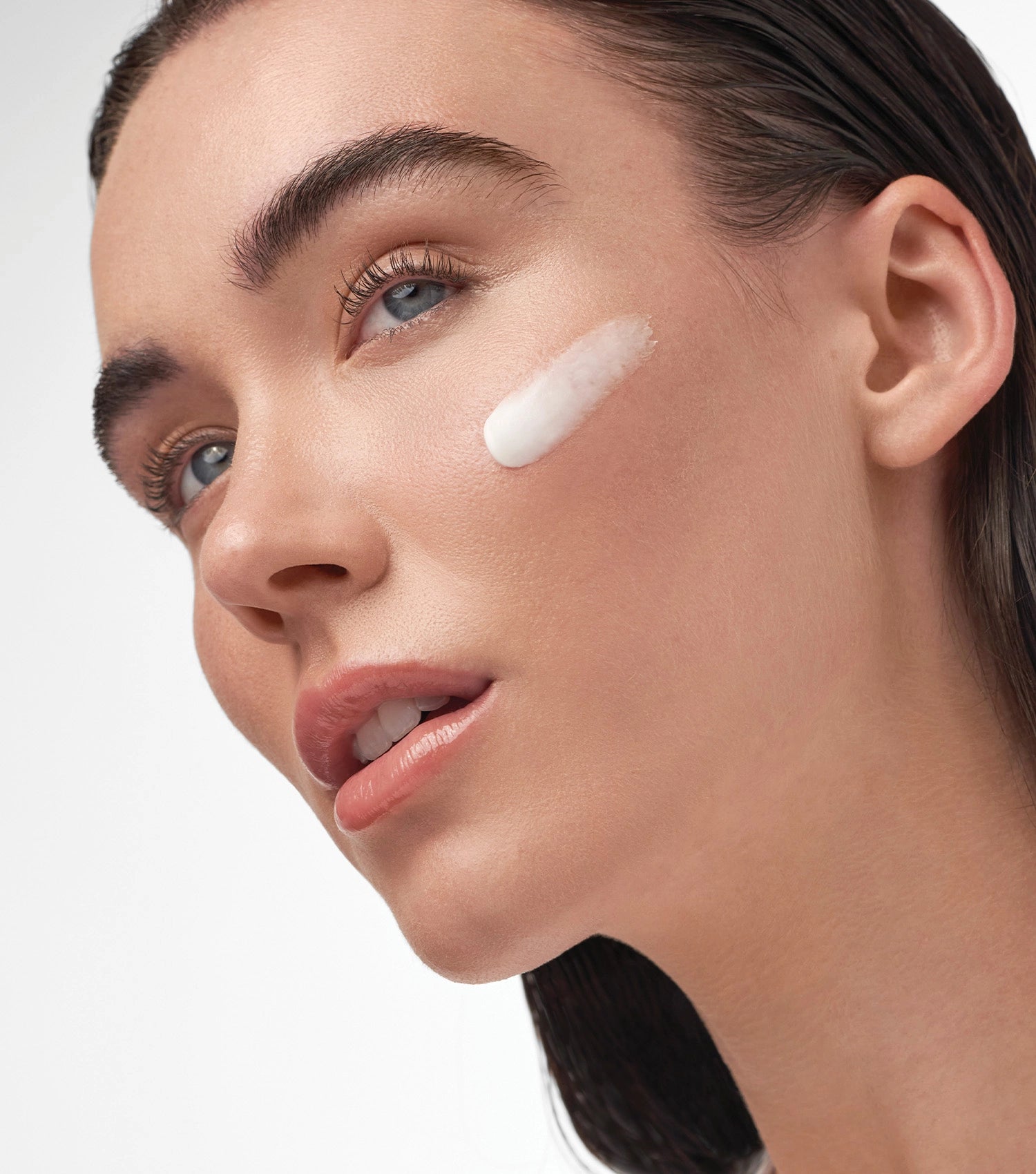 Close up of model with Barrier Repair Recovery Balm