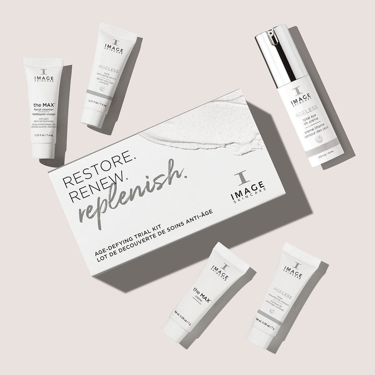 Spend 175 get a free Age Defying trial kit + full size AGELESS eye cr