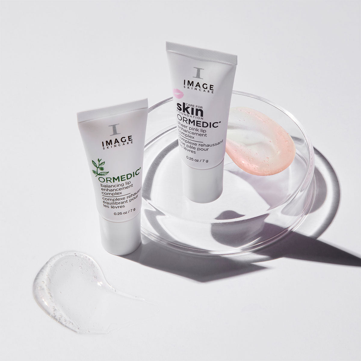 Image Skincare has two ORMEDIC balancing lip treatments one is clear and one is tinted pink.