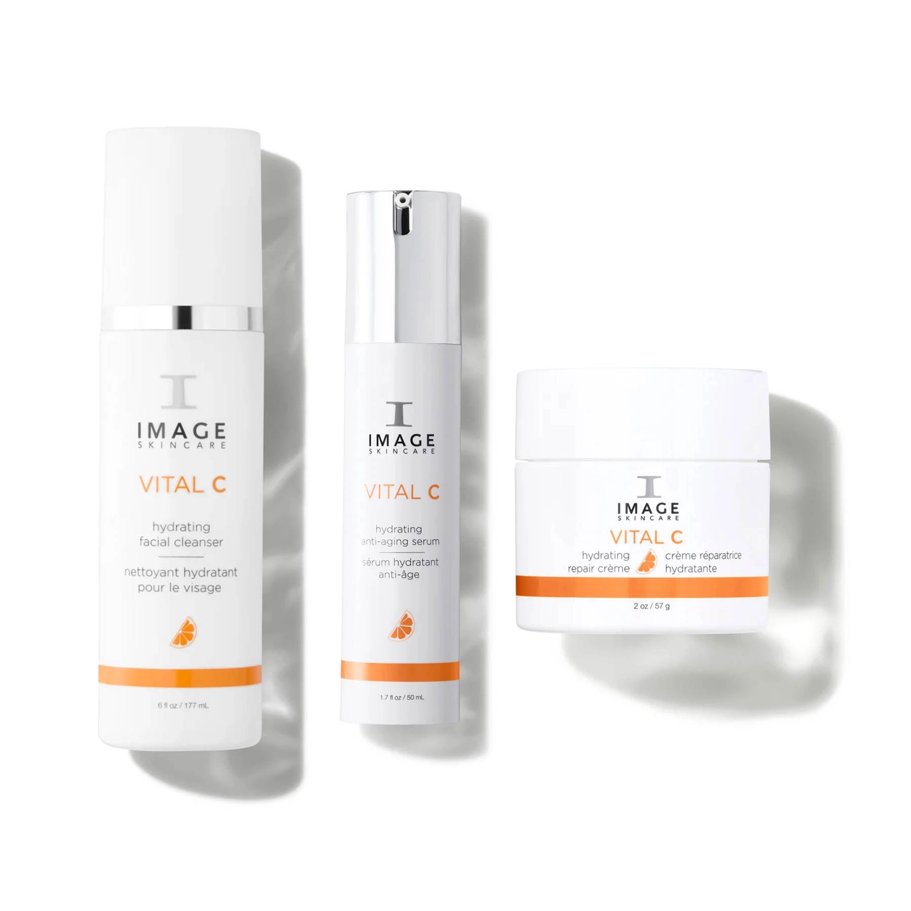 Three skincare products from the IMAGE Skincare line on a white background