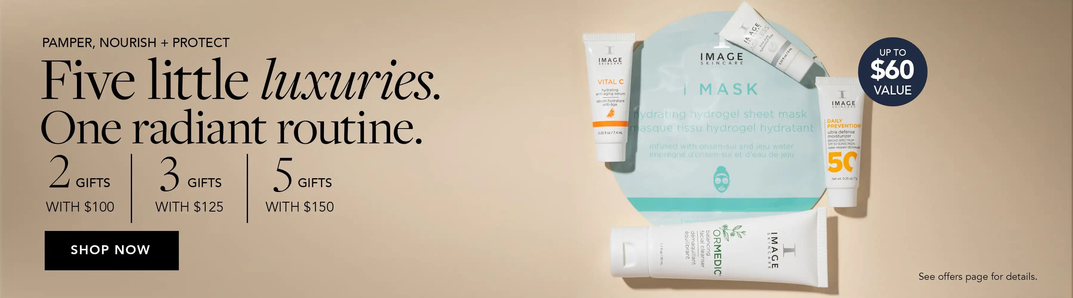 skincare promotion with products