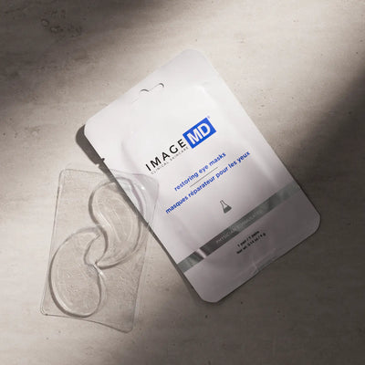 Image MD eye mask packaging on a gray surface