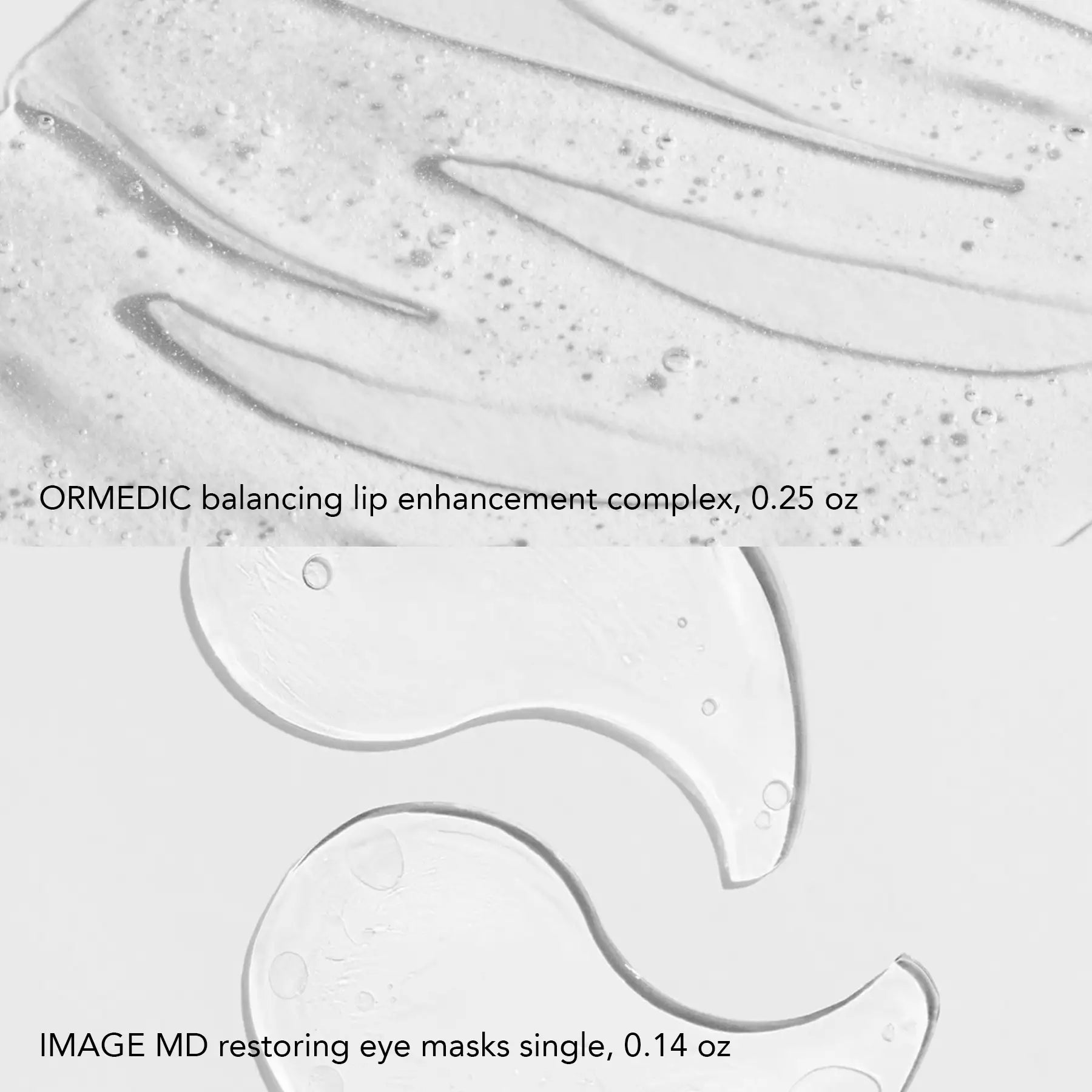 texture shot of each product