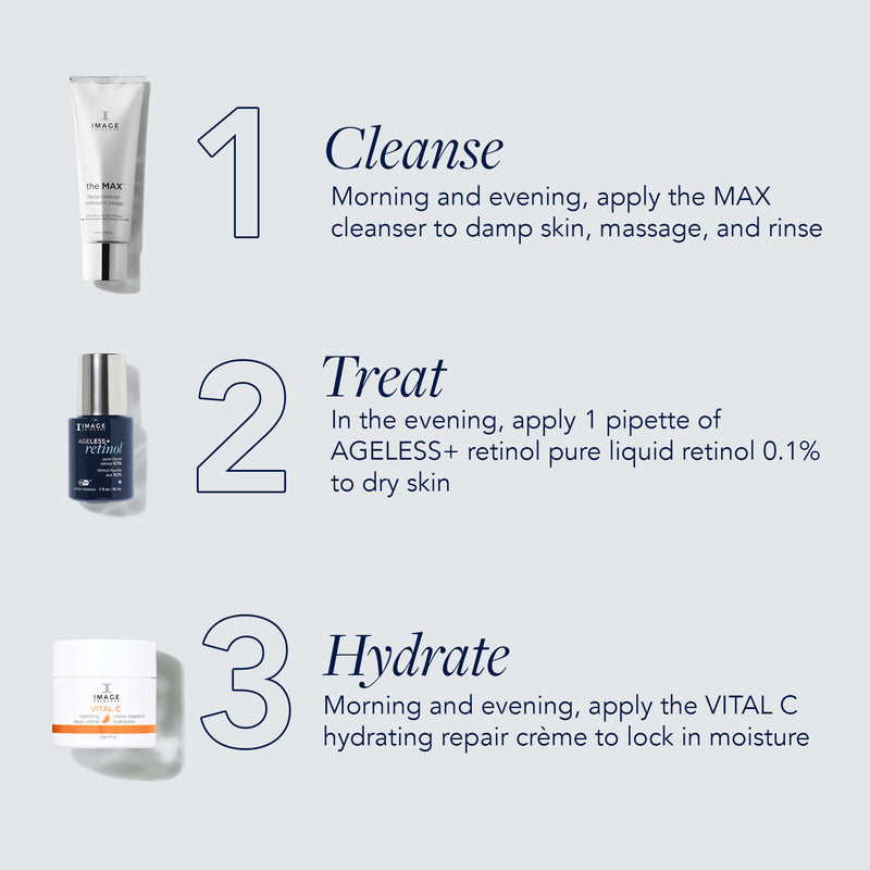 Retinol Rutina Retinol Starter Routine | AGELESS+ Kit | IMAGE Skincare