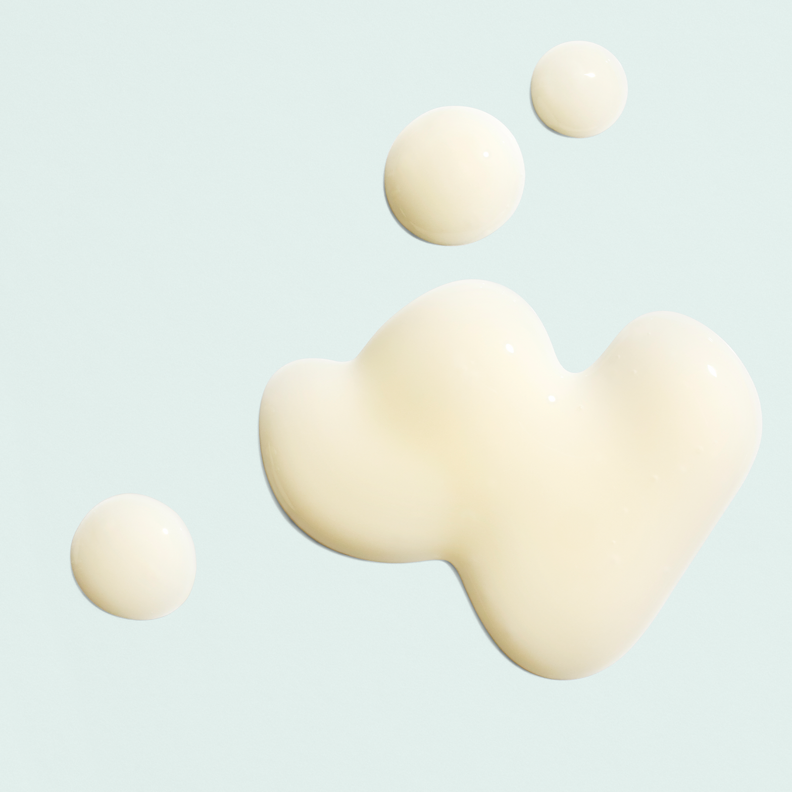 close up texture shot of serum on light background
