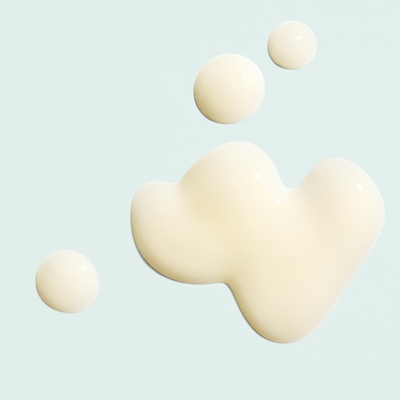 close up texture shot of serum on light background