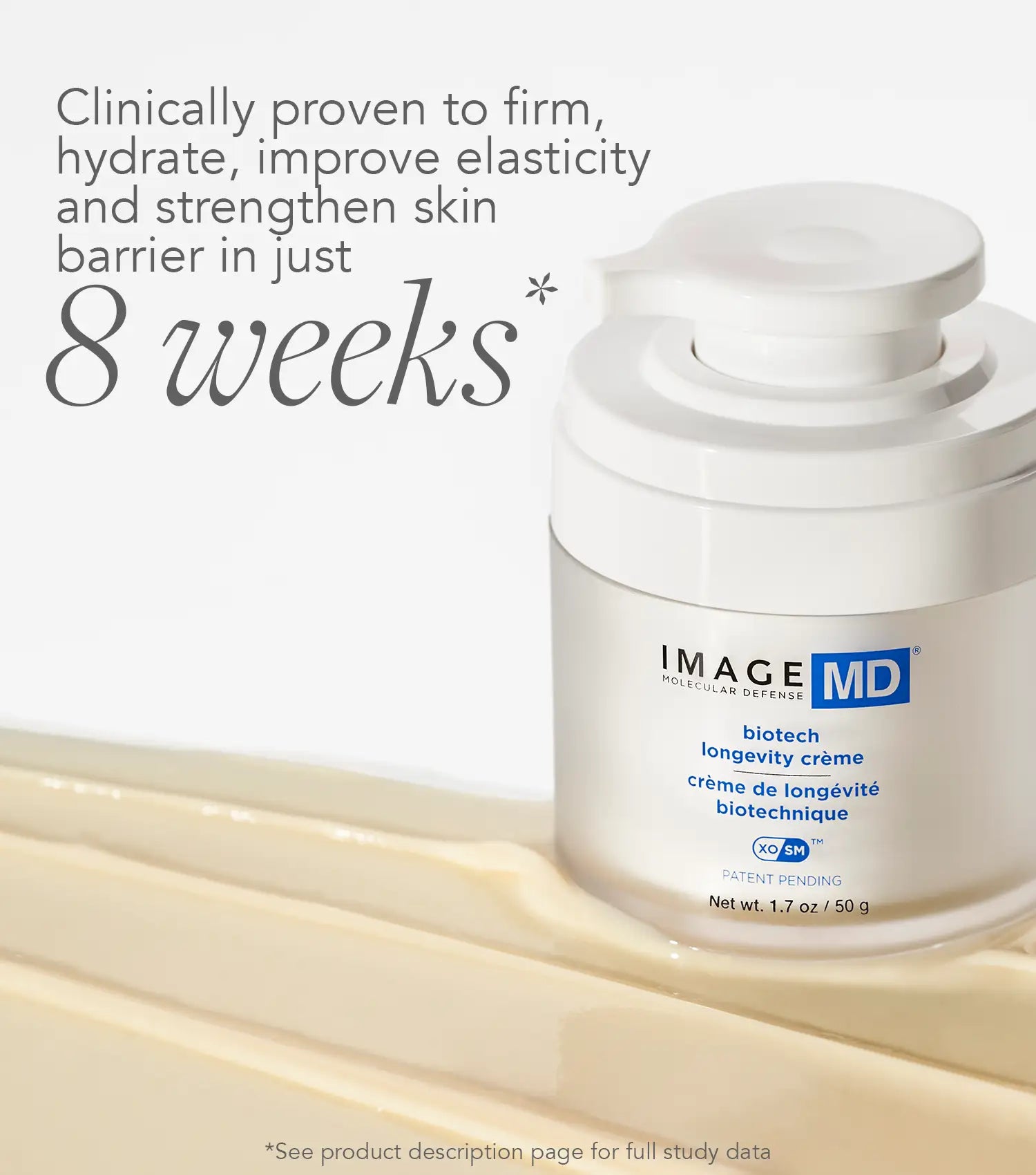 image md biotech longevity creme skincare claim