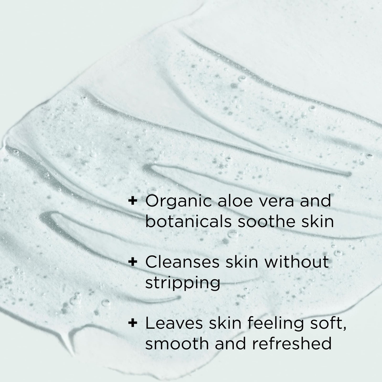 ormedic cleanser texture shot with benefits callouts
