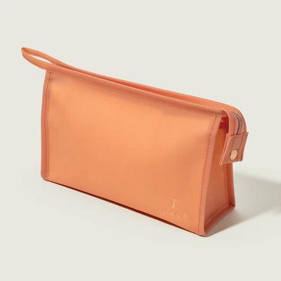 orange bag on beige background
