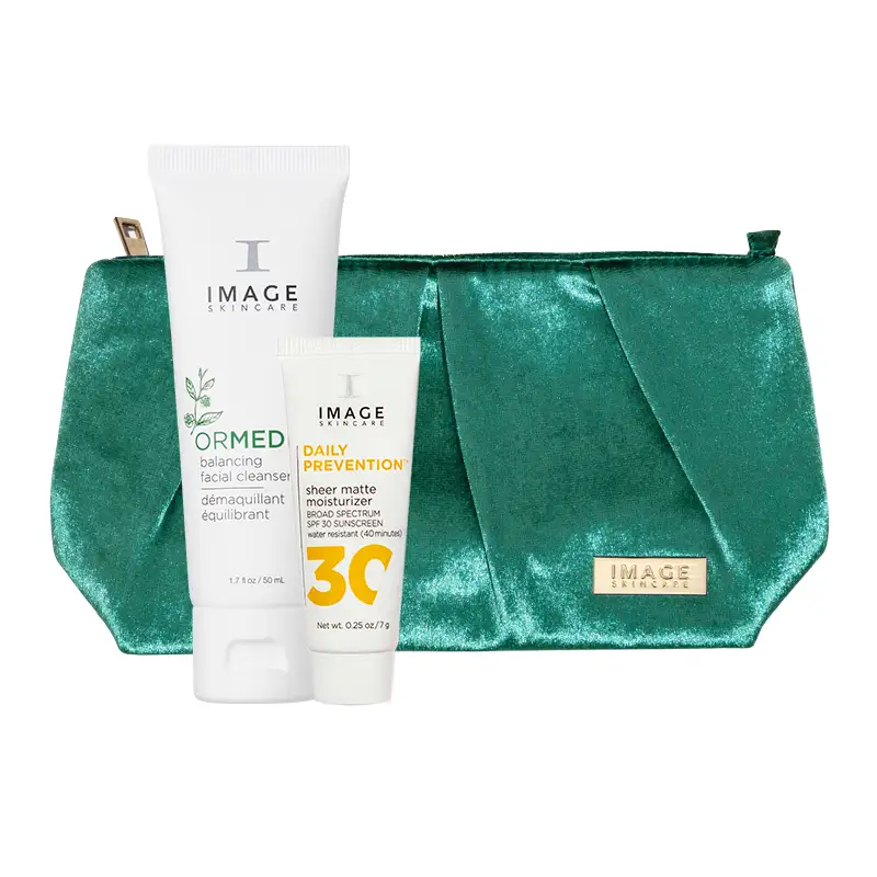 3 FREE GIFTS- Holiday Bag + DAILY PREVENTION sheer matte moisturizer SPF30 sample + ORMEDIC balancing cleanser sample