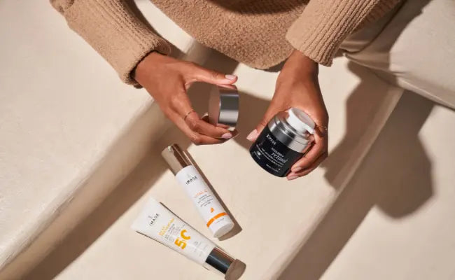 image skincare products in hands