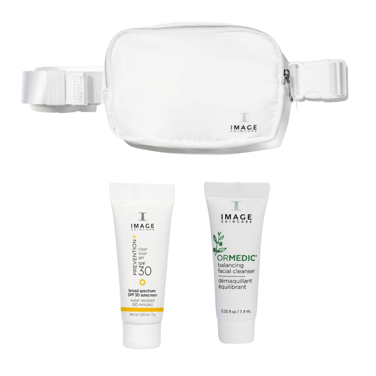 3 FREE GIFTS - Free Belt Bag + PREVENTION+ clear solar gel sample + ORMEDIC cleanser sample