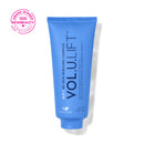 Blue tube of VOL.U.LIFT skincare product on a white background with an award badge.