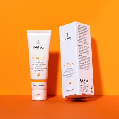 product shot on orange background