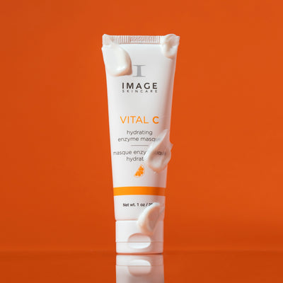 product shot on an orange background