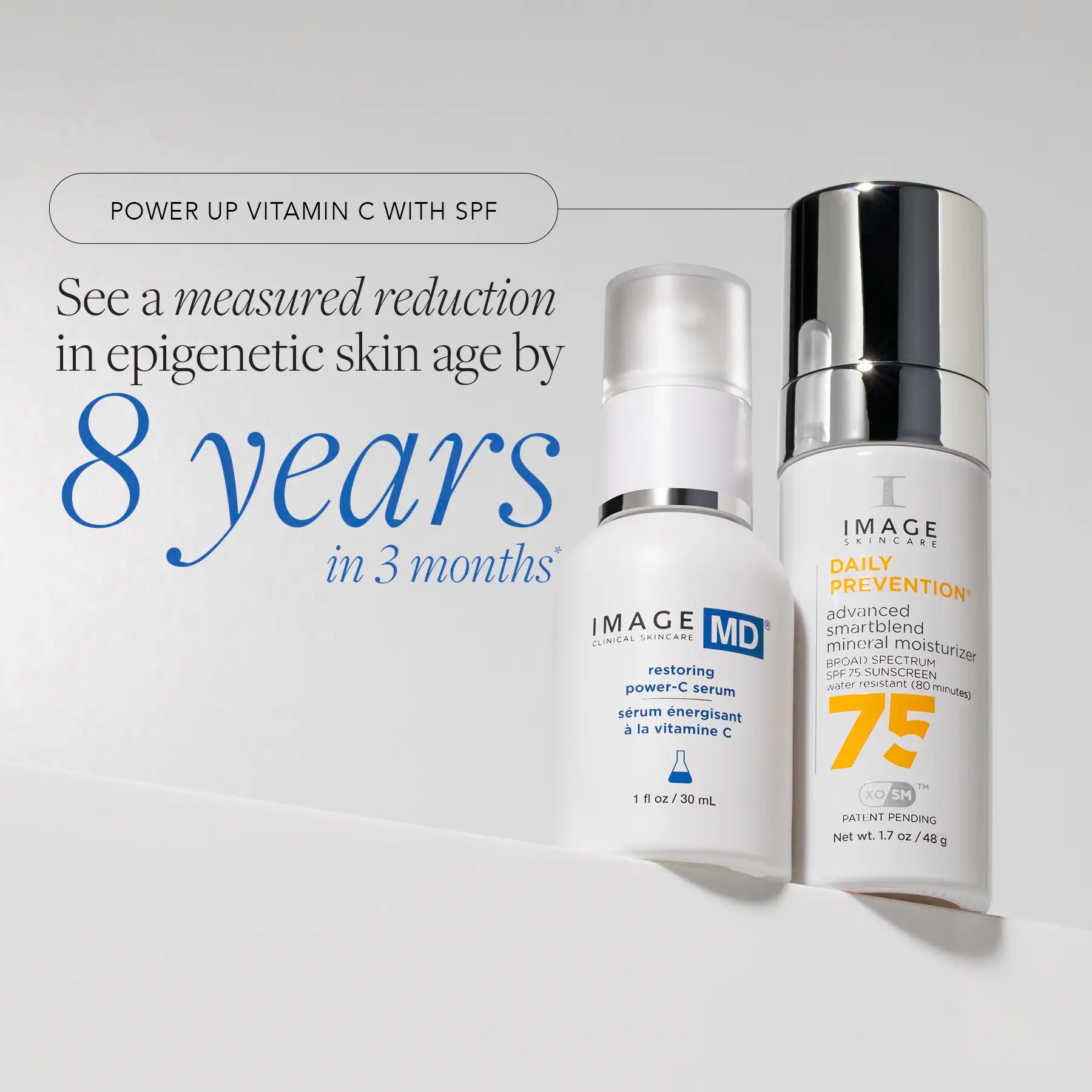 image of power c serum with DAILY PREVENTION spf