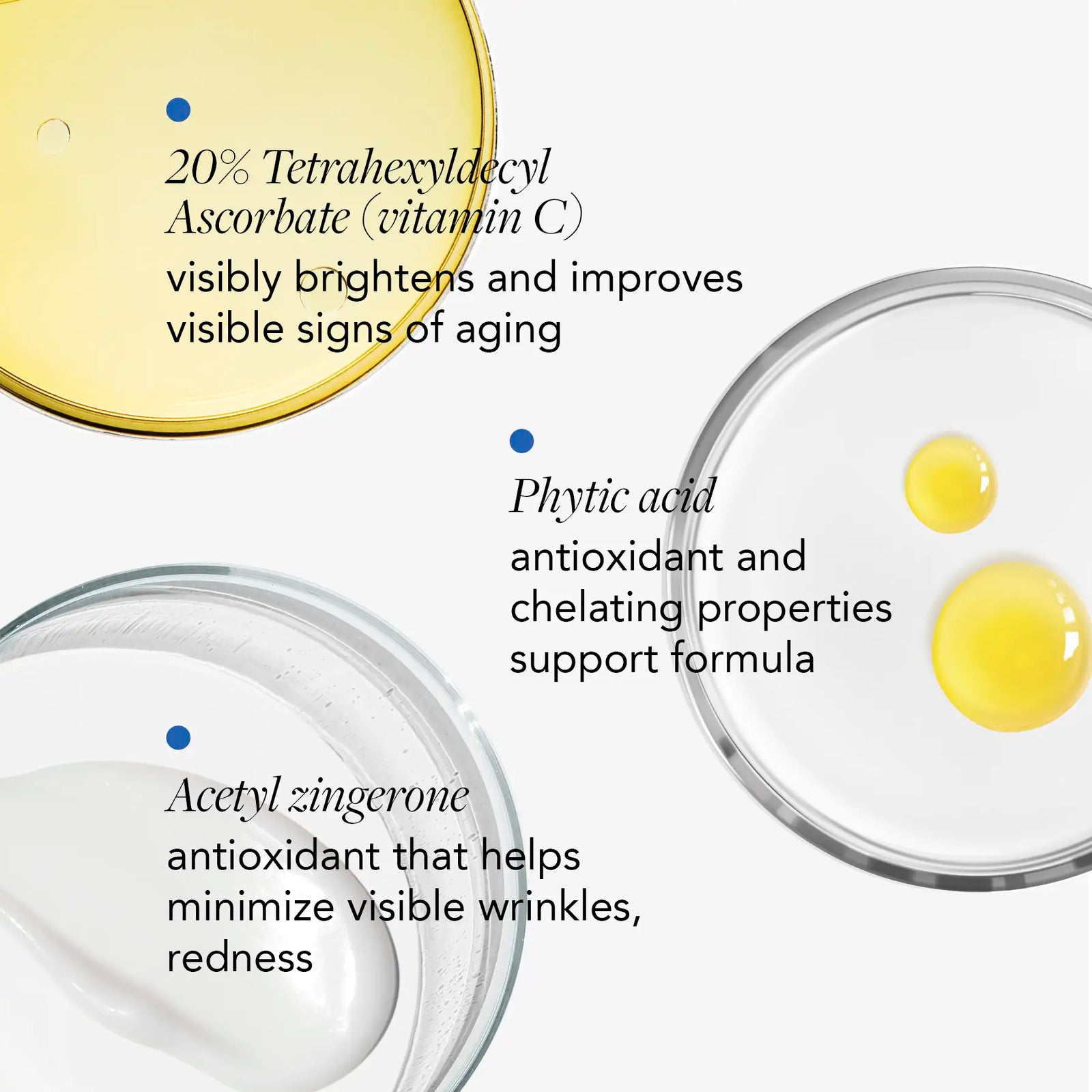 Product packaging with text about ingredients and benefits on a white background