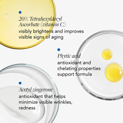 Product packaging with text about ingredients and benefits on a white background