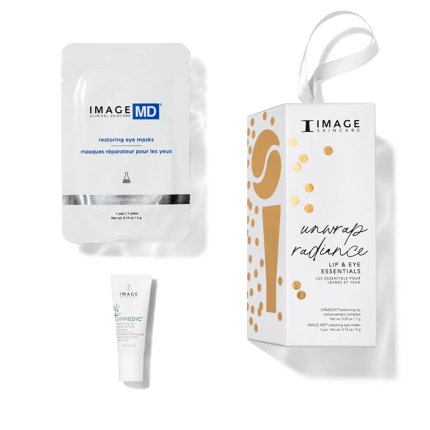 Unwrap Radiance kit with packaging and products on a white background