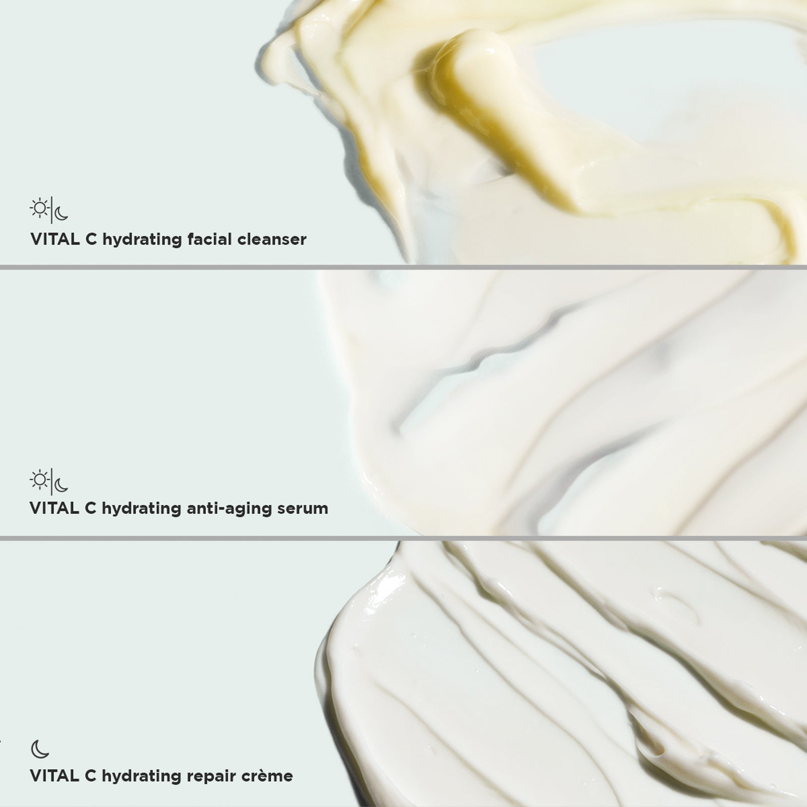 texture shot of all 3 products in kit