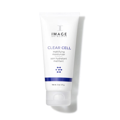 Tube of Image Skincare Clear Cell Mattifying Moisturizer on a white background