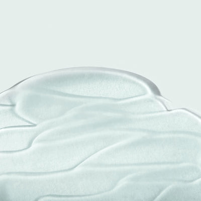 close up of clear gel masque texture