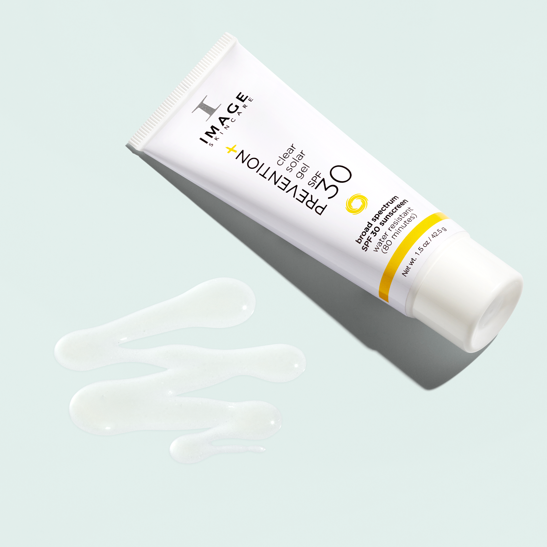 Image Skincare PREVENTION+ clear soal gel SPF 30 with clear gel smudge.